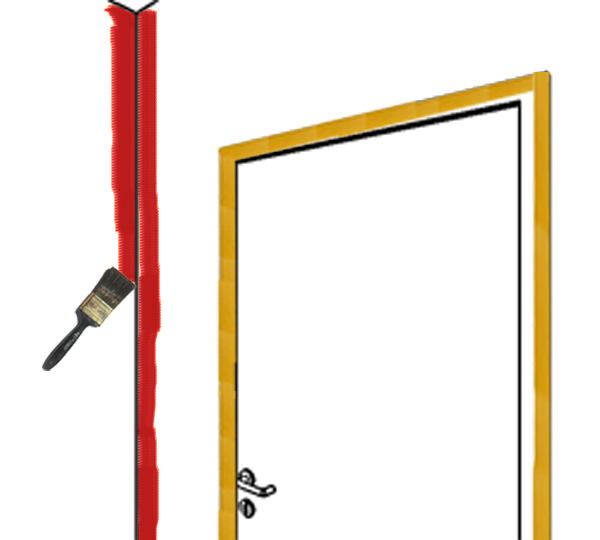 βάψιμο τοίχου, πώς βάφω τοίχους, πινέλο, καλύπτω με χαρτοταινία