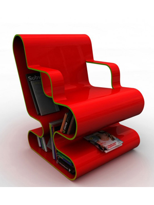 Πολυθρόνα με αποθηκευτικό χώρο για βιβλία Πολυθρόνα με αποθηκευτικό χώρο για βιβλία