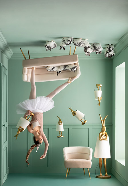 03 Kare UpsideDown Ballett TableLampAnimalRabbit HA 04