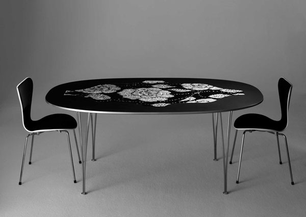 ψηφιδωτά τραπέζια, ψηφιδωτό πάνω σε τραπέζι